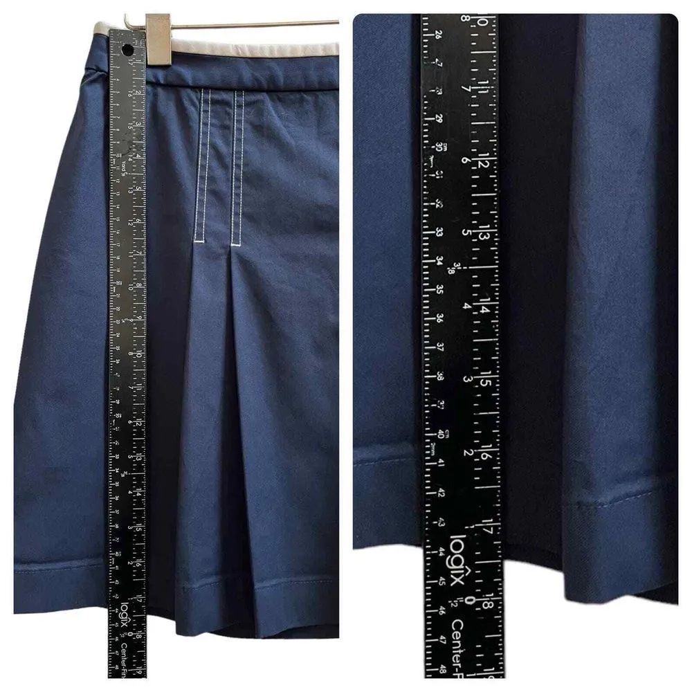 Brooks Brothers Pro Sport Navy Blue Pleated Mini Skirt Size 8/M - Image 5
