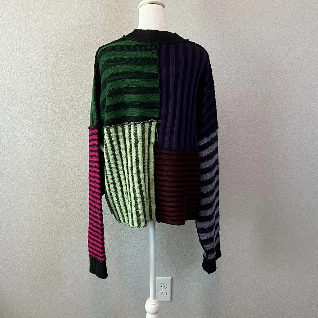 The Ragged Priest  Inside Out Patchwork Sweater Size Medium - Image 3