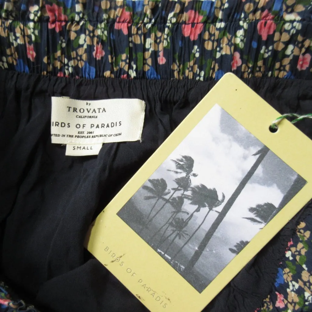 NWT Birds of Paradis by Trovata Flora Skirt in Navy Floral A - Image 7