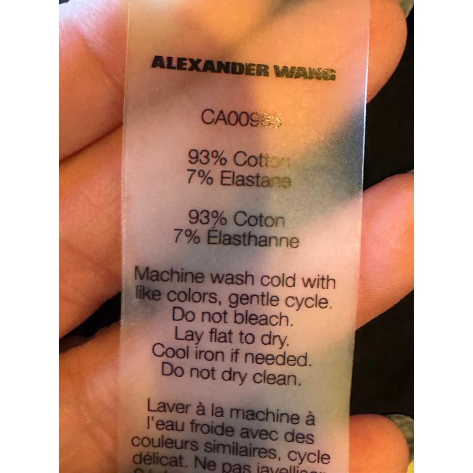 Alexander Wang Black Halter Neck Racerback Bodysuit Size Small Cotton Blend - Image 9