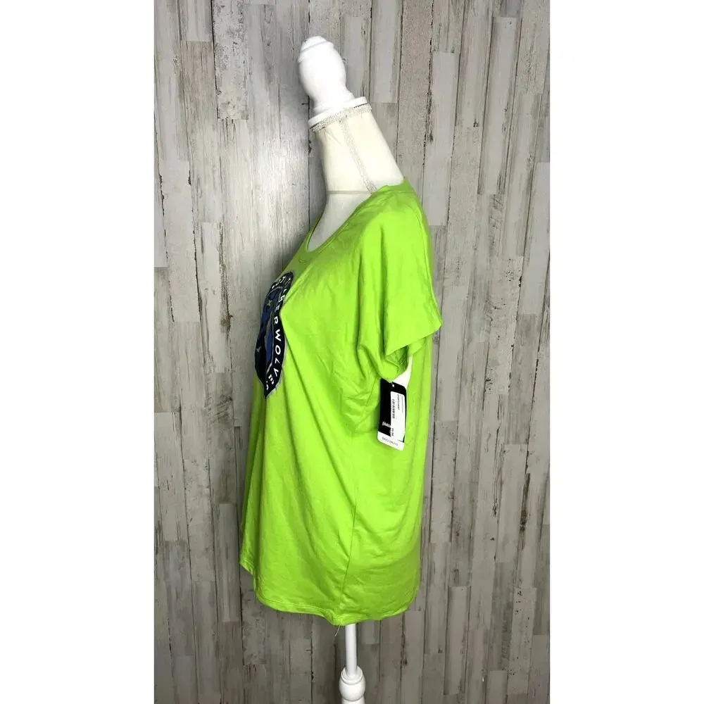 NWT Minnesota‎ Timberwolves Women's Size Large Green Logo T-Shirt - Image 4