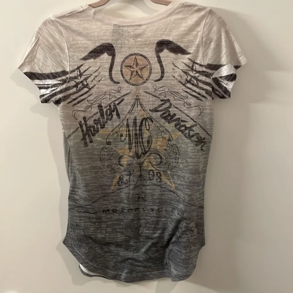 Harley-Davidson Spade Sheer Burnout Tee Shirt - Image 5