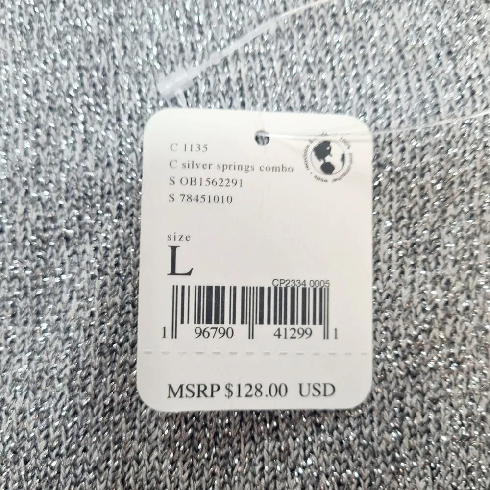 Free People Emmaline Cardi Top in Silver Springs Large - Image 5