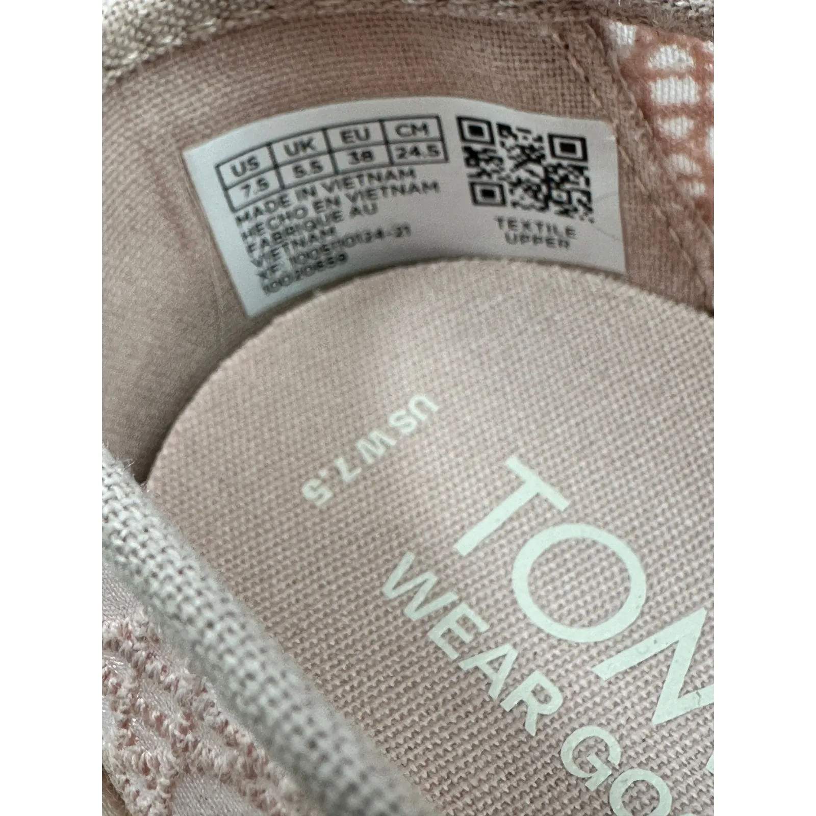 Toms Alpargata Ballet Pink Basket Weave Lace Shoe 7.5 - Image 10