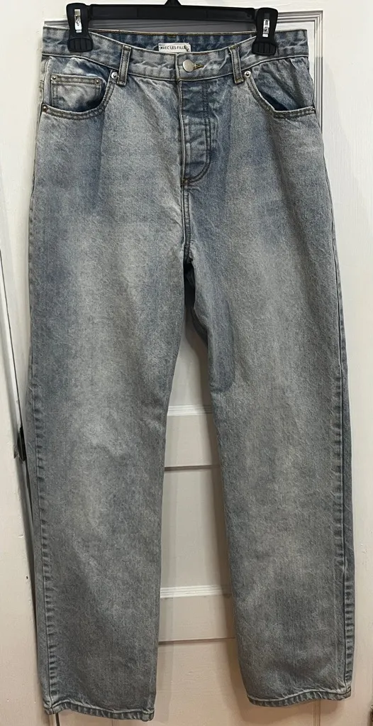 Avec Les Filles Womens Jeans Size 29 High Rise Light Wash Blue Denim - Image 1