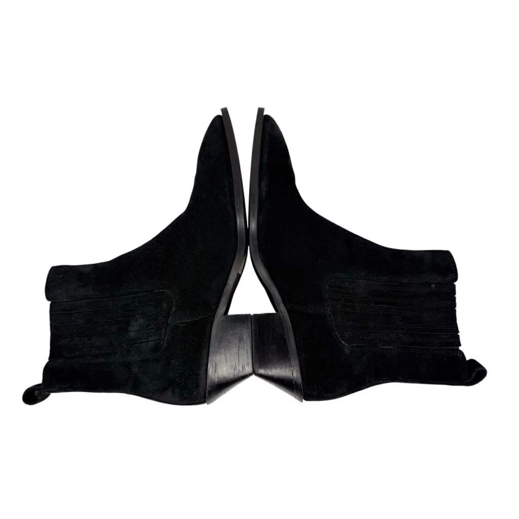 Seychelles Black Suede Hold Me Down‎ Western Chelsea Boots Booties Size 9.5 - Image 7