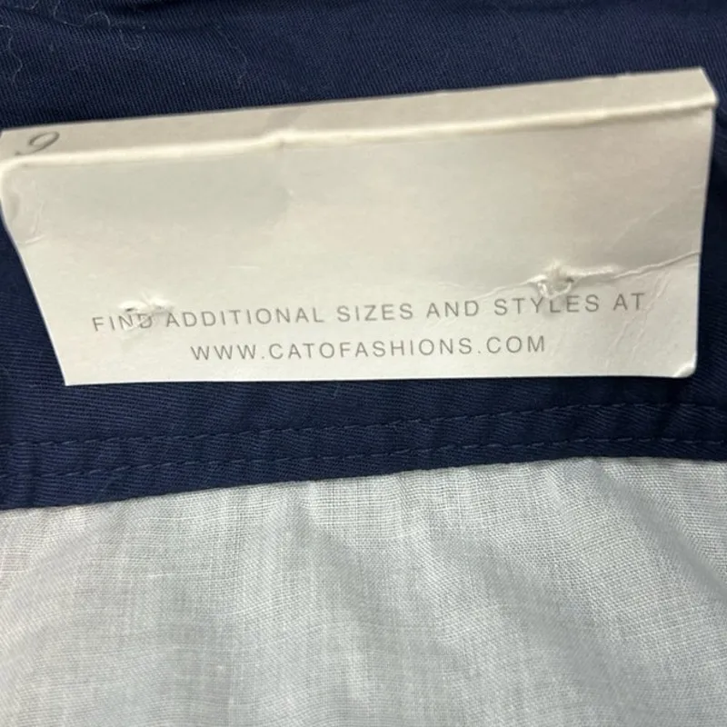 Cato Contemporary Blue Chino Shorts Size 6 NWT Business Casual Cotton Blend - Image 9