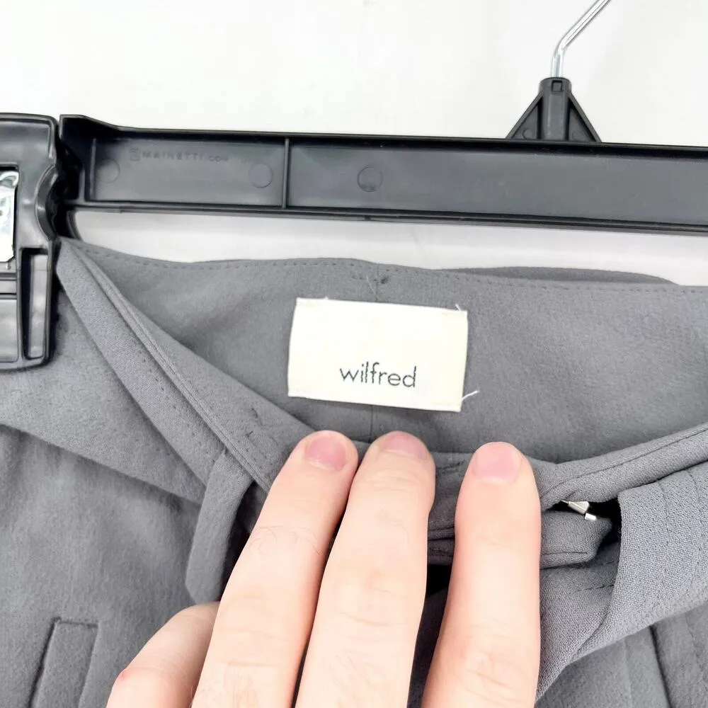 ARTIZIA WILFRED Pants Women Size 0 High Waisted Tie Front Pocket Grey Pocket Gray - Image 4