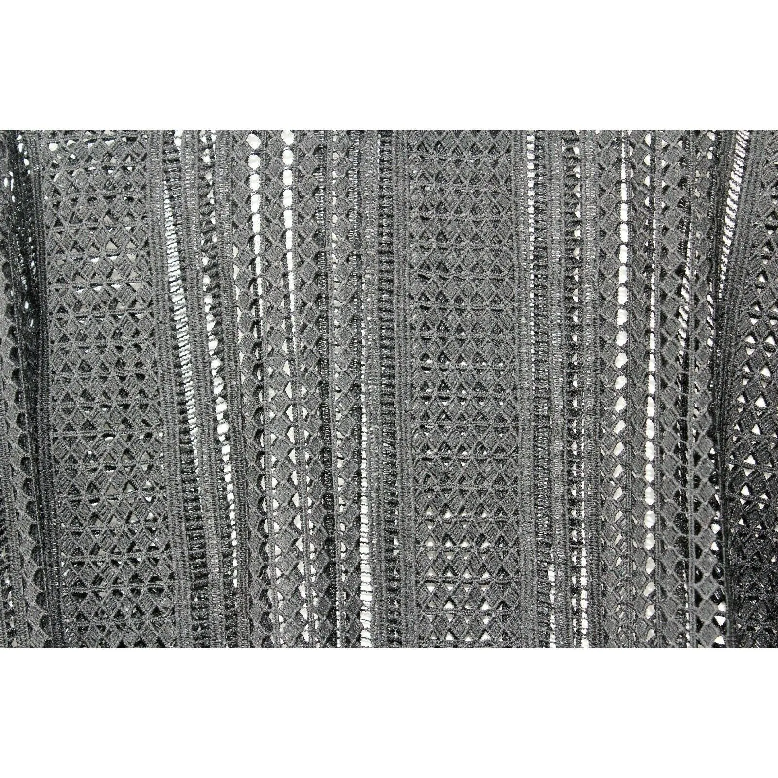 Fabletics Women's Sophie Tunic Top Black Lace Crochet Inlet Cover Up Sz Medium - Image 9