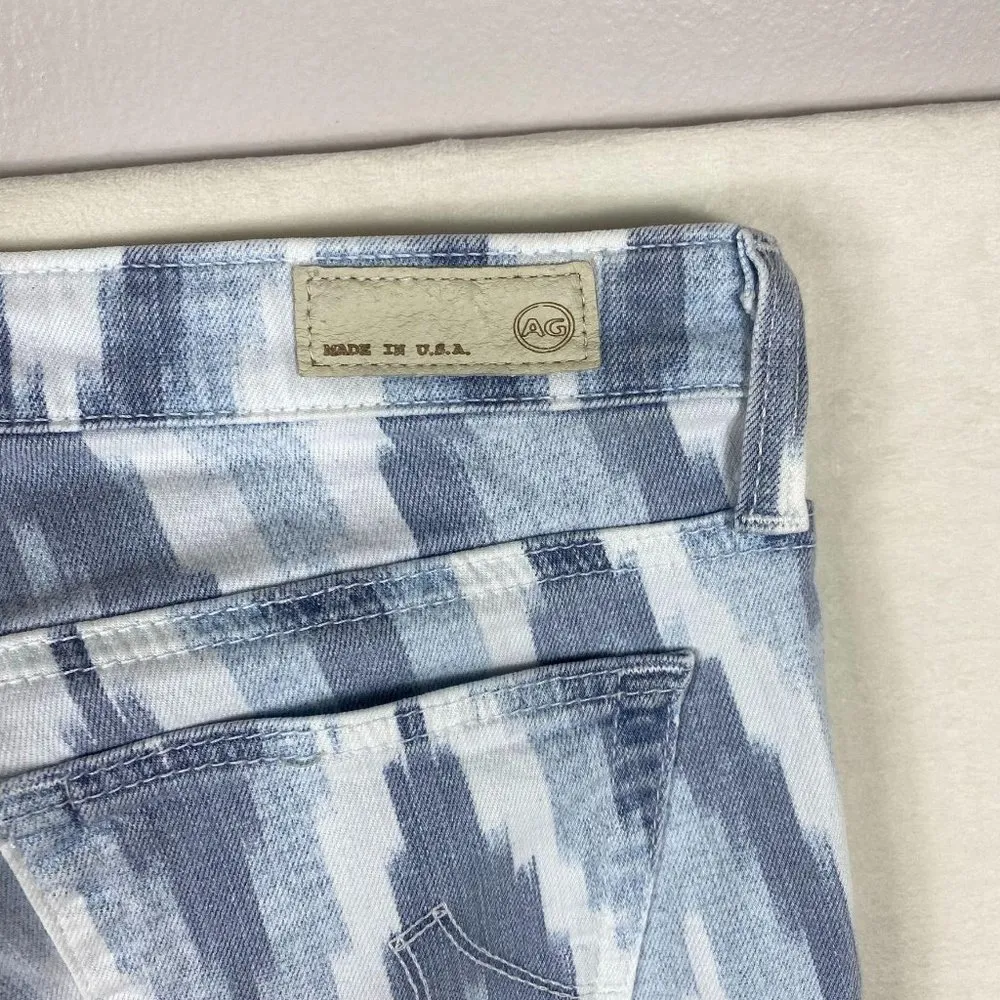 AG The Stilt Cigarette Leg Skinny Ikat Print Jean Size 25 - Image 54