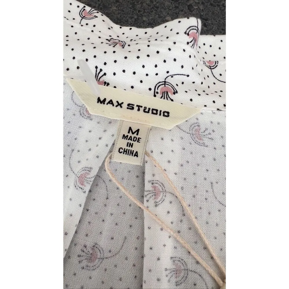 MAX STUDIO button down long sleeve shirt size M - Image 8
