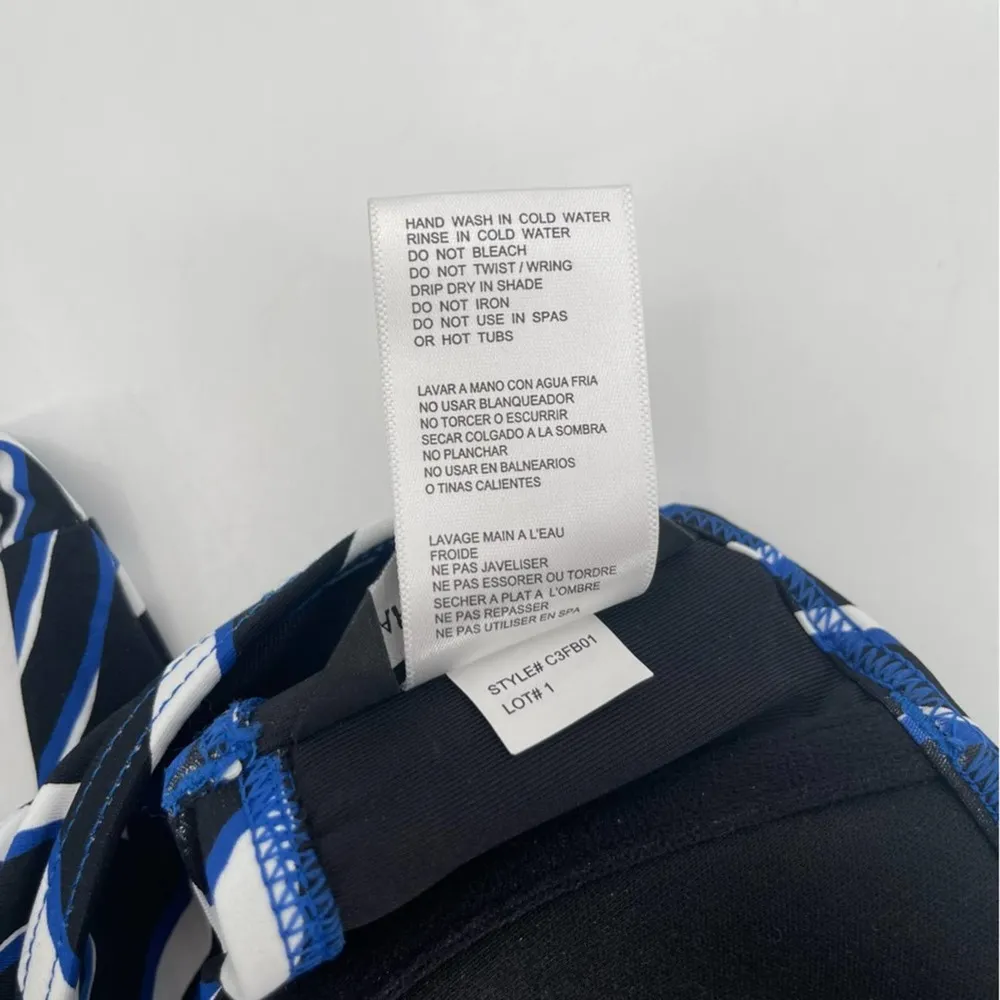 NEW CARMEN MARC VALVO Bikini Top Small Swim Sense Animal Zebra Underwire Wrap - Image 5