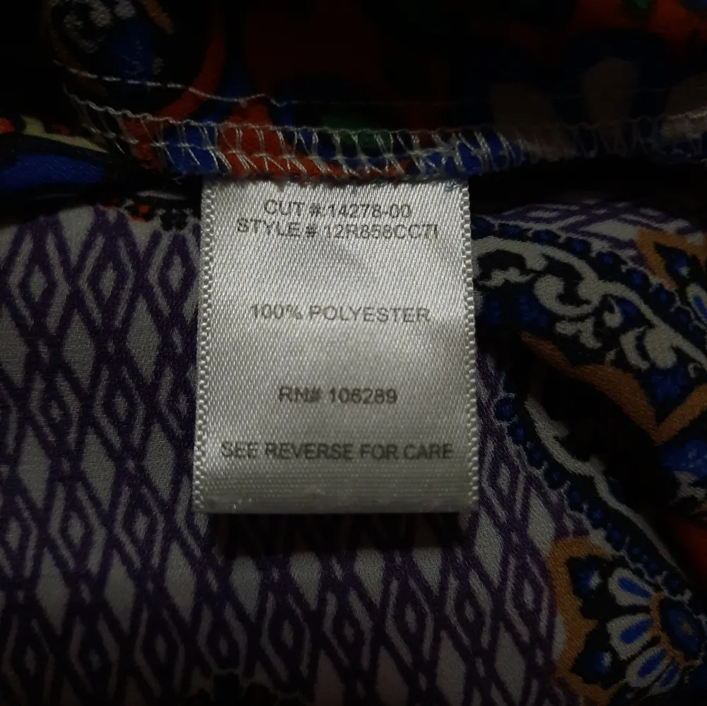 Society Girl Multicolored Blouse Large - Image 5