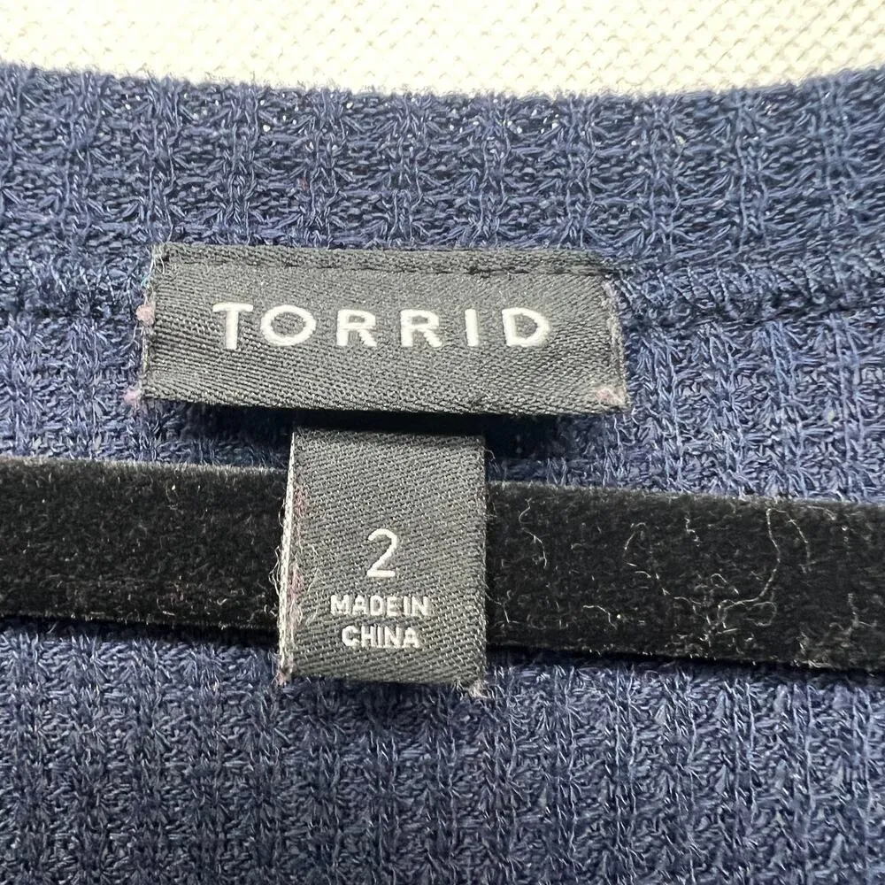 Torrid Womens Thermal 2X Waffle Knit Stretch Comfort Relaxed Sleep Lounge Cozy - Image 2