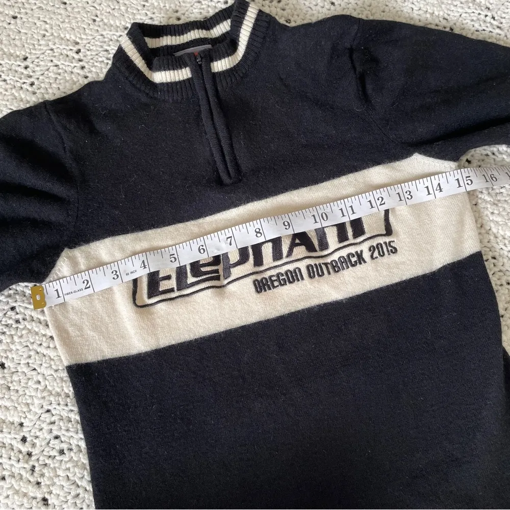 Portland Cyclewear 100% Merino Wool Elephant Oregon Outback 2015 Sweater (Small) Black - Image 4