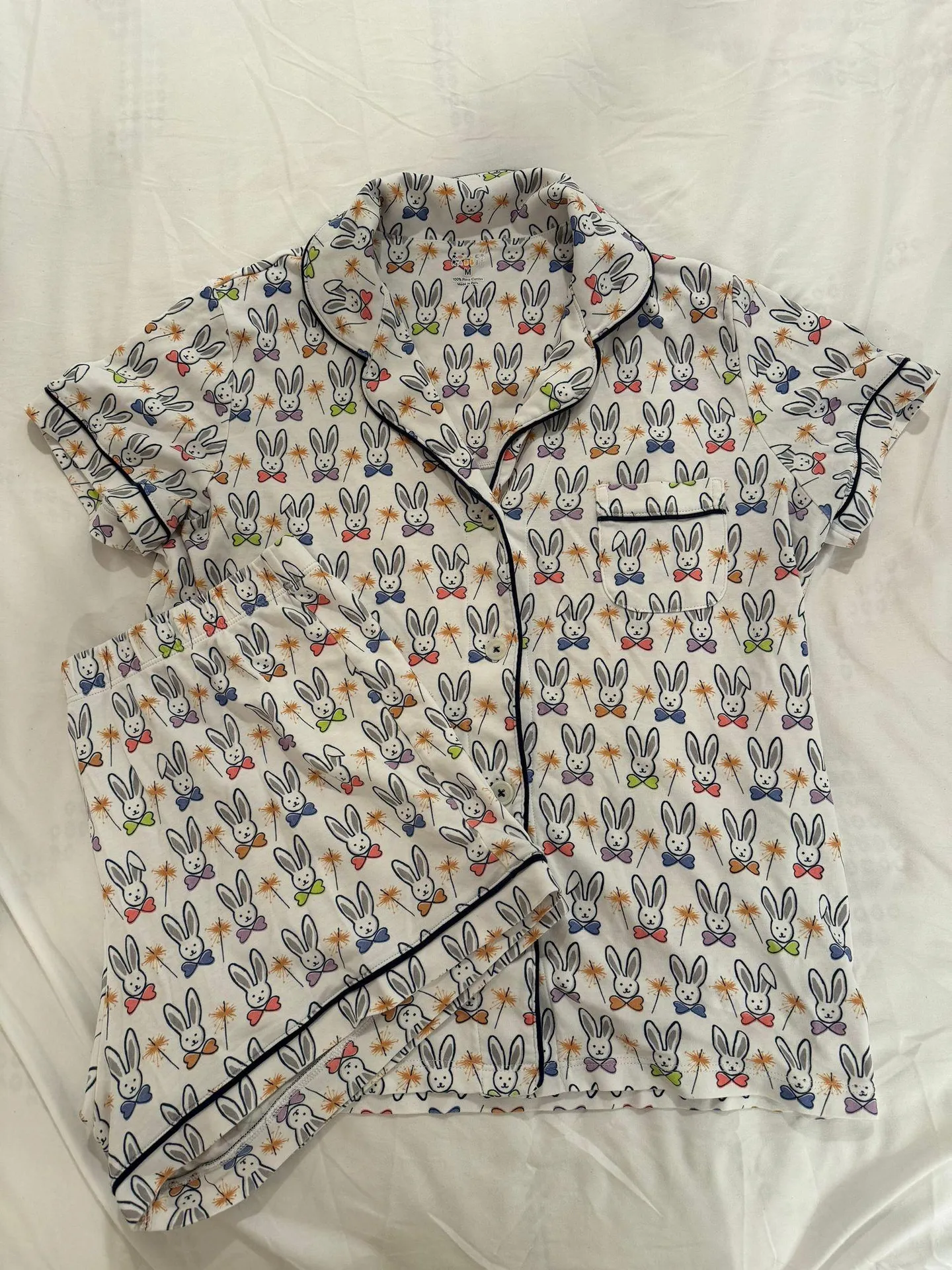 Roller Rabbit New Years 2022 Celebration Bunnies Polo Pajama Set☀️🍾 - Image 7