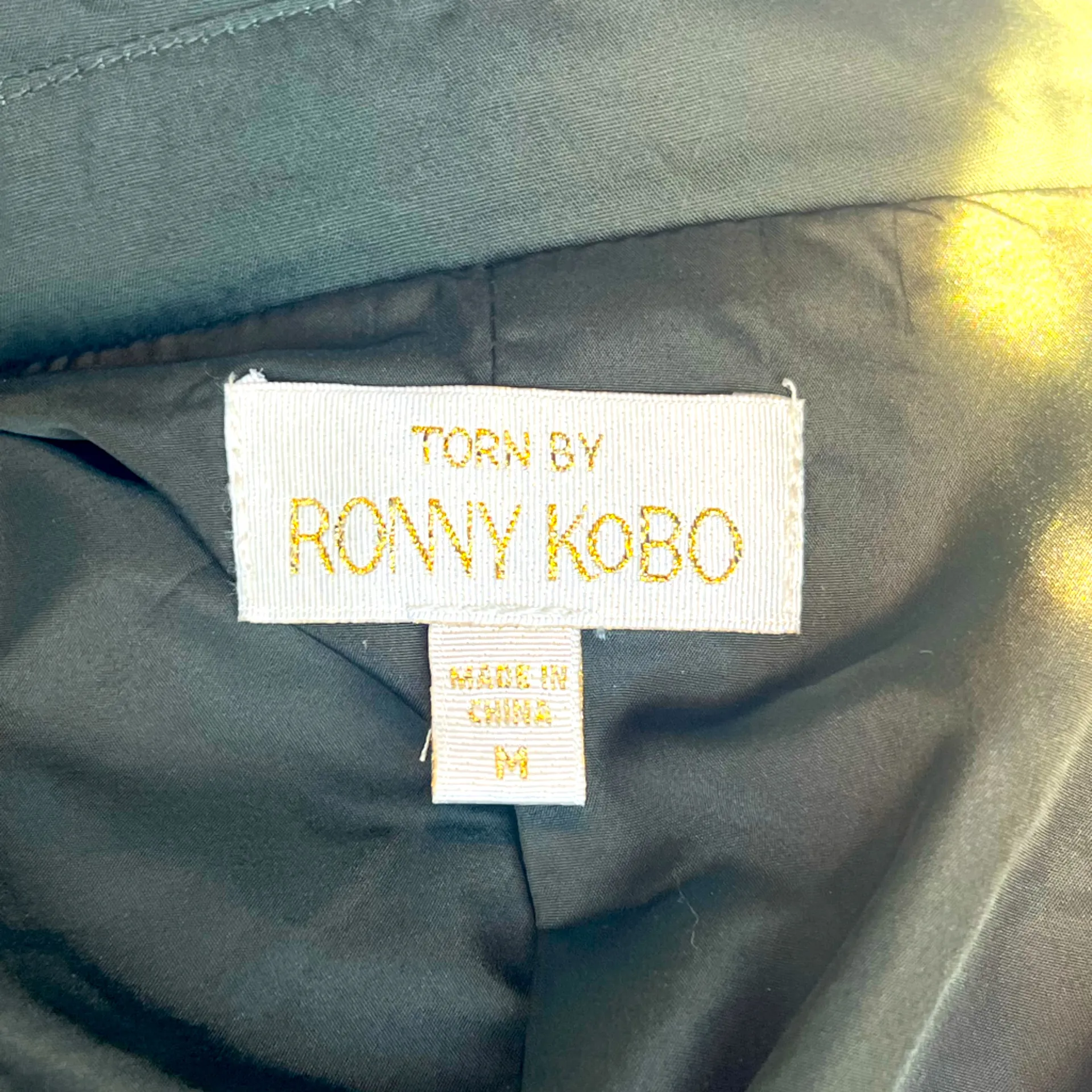 NWOT Torn by Ronny Kobo ANOK BLAZER forest combo Medium oversized,plaid,neutrals - Image 7