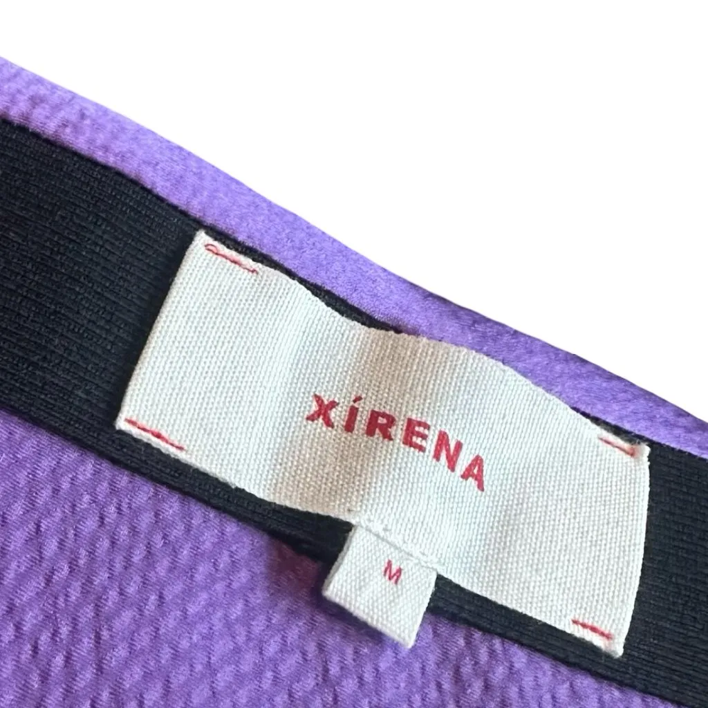 Xirena Purple 100% Silk Textured Audrina Midi Skirt Stretchy Satin Size Medium - Image 11