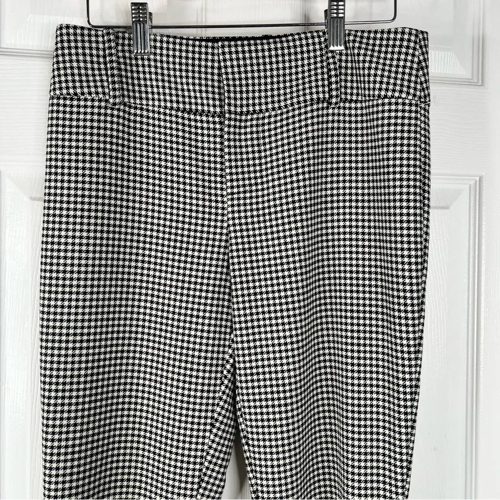 Sz 2 Alice & Olivia Zipper Ankle Pants Black White Houndstooth NWOT $295 MSRP - Image 5