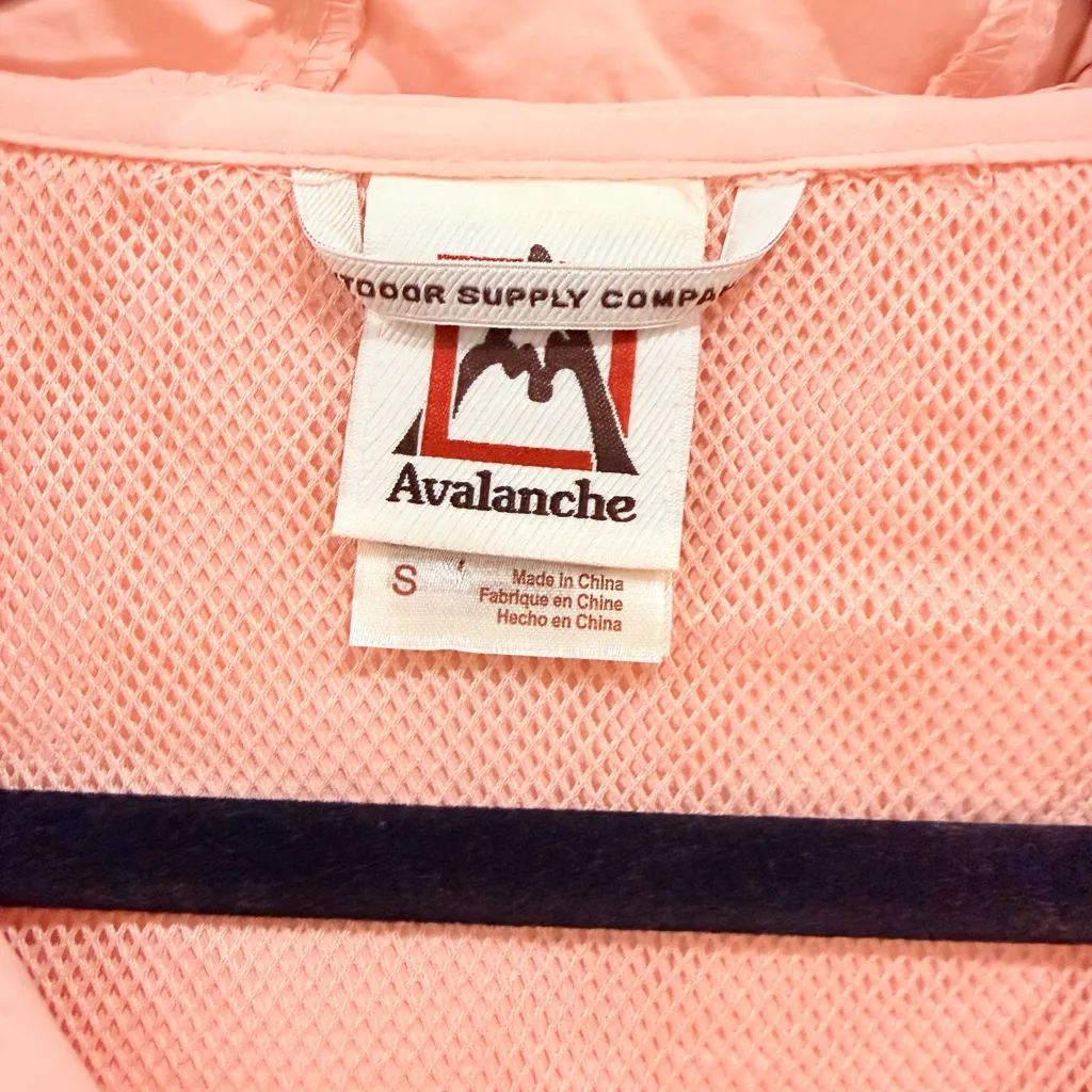 Avalanche Pink Lightweight Hooded Windbreaker Jacket • Zip Pockets • Size S - Image 5