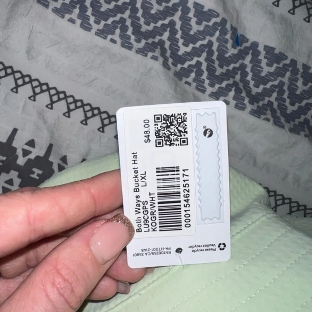 Lululemon Both Ways‎ Reversible Bucket Hat L/XL KOGR/WHT NWT - Image 4