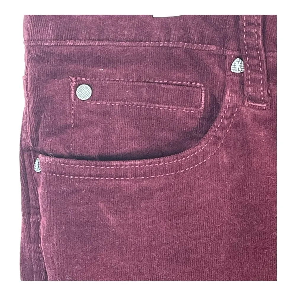 KUT FROM THE KLOTH Diana Fab Ab Skinny Corduroy Burgundy Jeans Women‎ Size 18P - Image 4