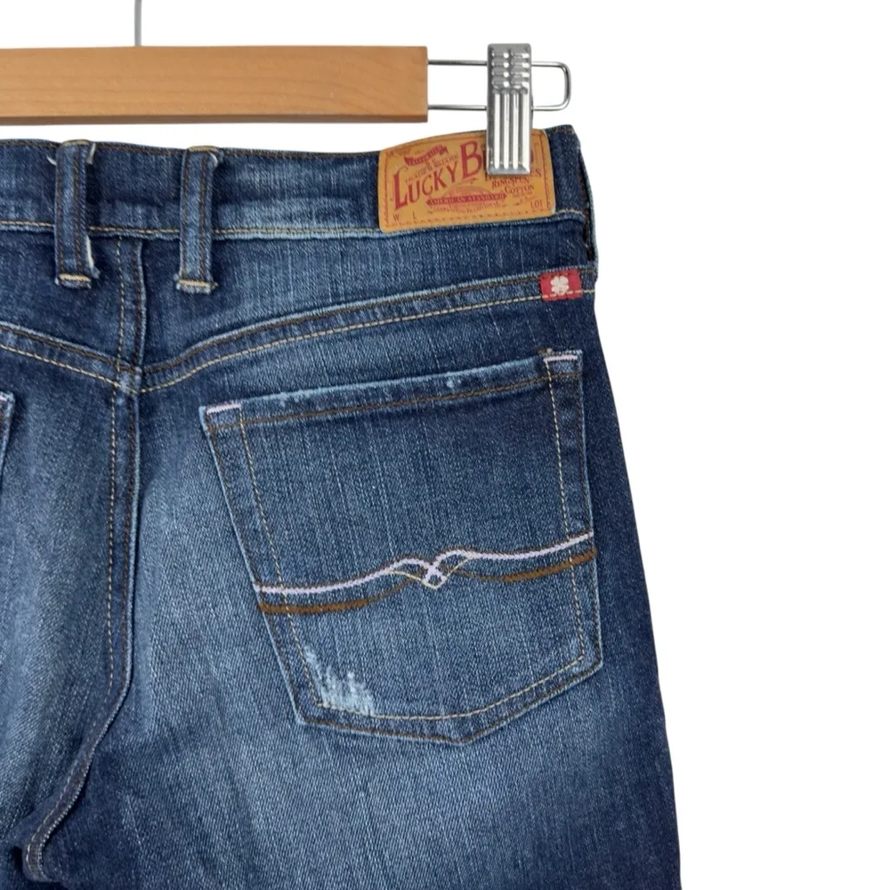 Lucky Brand Stark Sweet N Low Jean Dark Wash Distressed Low Rise Y2K Stretch 26 - Image 11