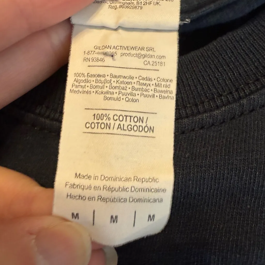 Temple Owls Black T Shirt Size Medium Cotton Gildan Flawed Collegiate - Image 4