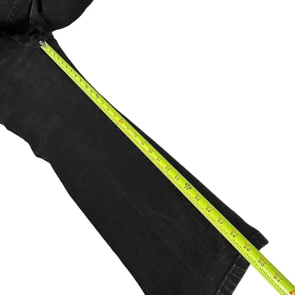 Levi’s 505 Straight Leg Contrast Stitched Black Denim Jeans Women’s Size 16M 33x - Image 7