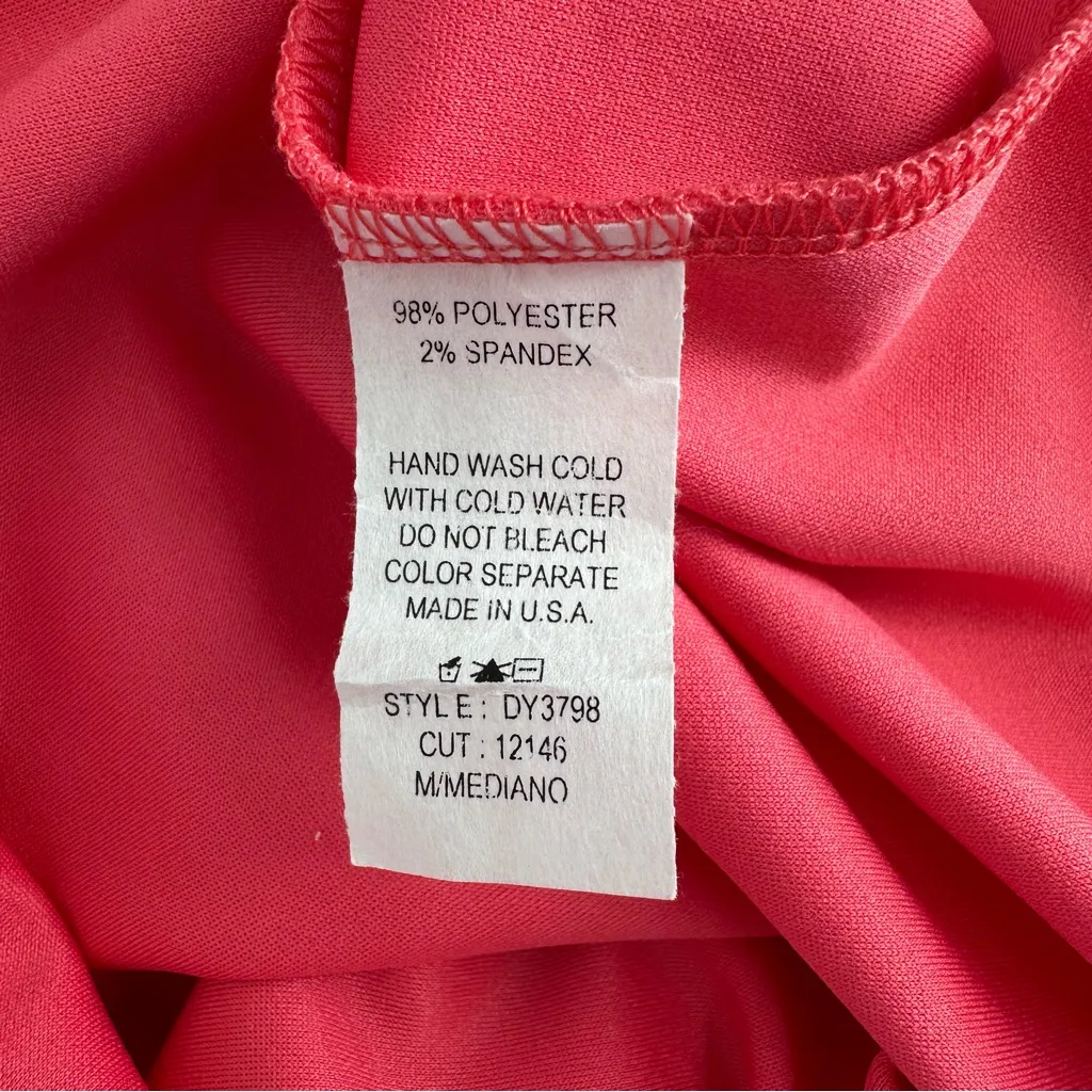 Ces Femme Staymond Ruffle Dress size Medium in Coral NWT Flutter Short Sleeves Orange - Image 10