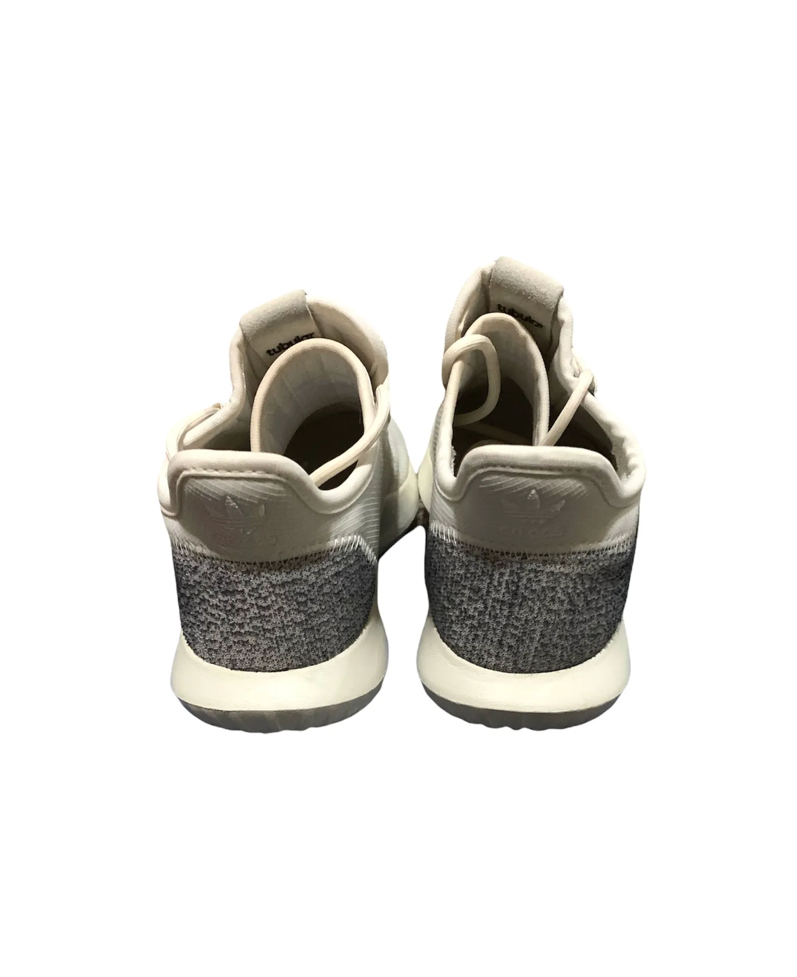 Tubular Shadow Knit Gray & White Athletic Sneakers - Image 5