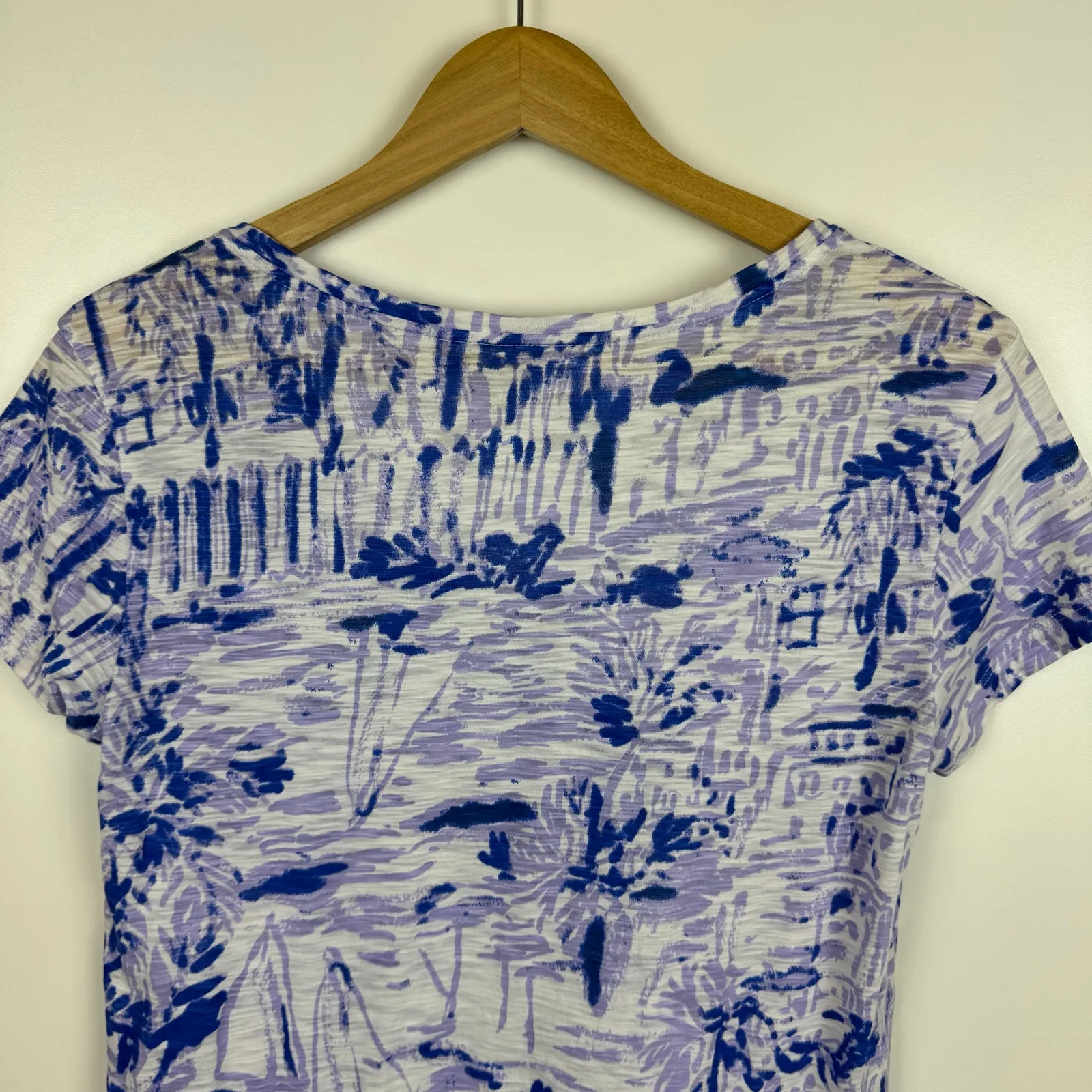 Lilly Pulitzer Meredith Short Sleeve Tee in Lilac Verbena‎ Rock the Dock Sz XS - Image 4