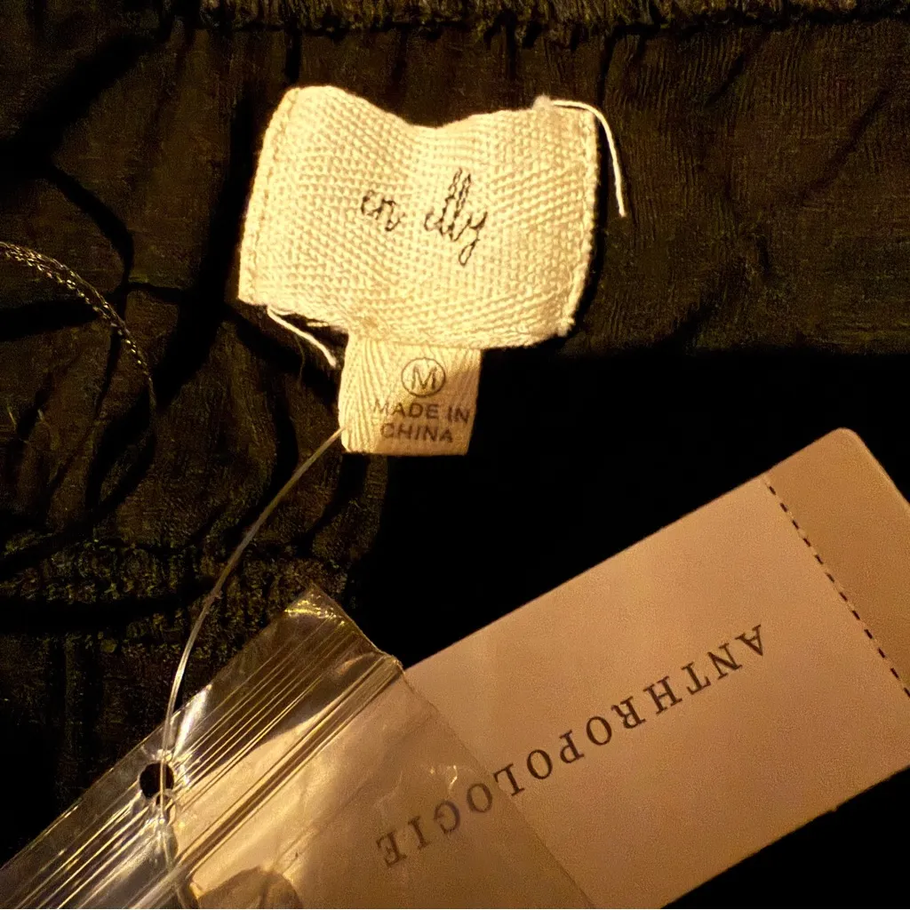 Anthropologie En Elly Black Pleated Halter Neck‎ Open Back Top Sz M NEW - Image 4