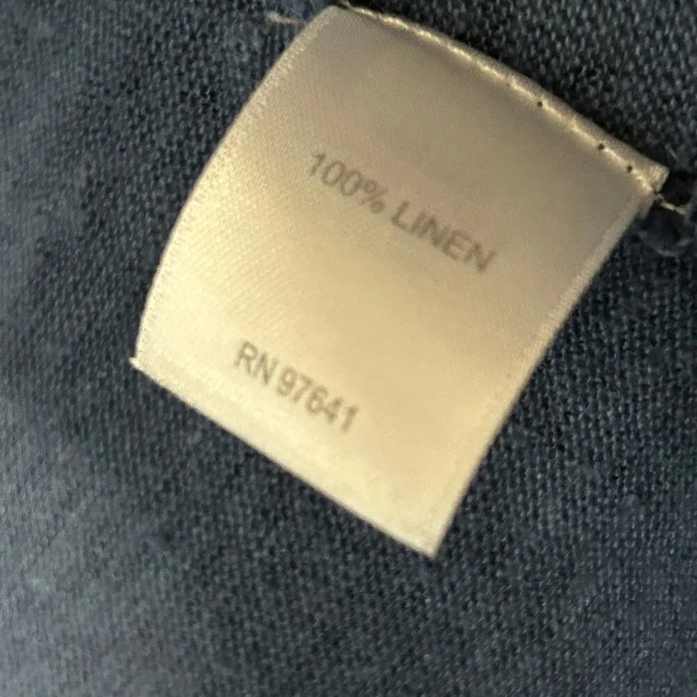 J.Jill Cardigan Women Blue Linen Open Sweater Md Lightweight Work Travel Resort Size M - Image 8