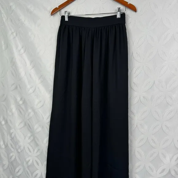 GANTOS Black Wide Leg Palazzo Pants Elastic Waist Polyester Made in‎ USA Medium Size undefined - Image 3
