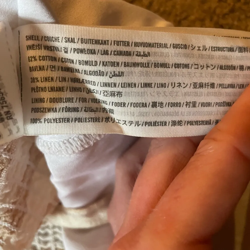 Hollister Two Piece Tank Top and Skirt Set, White and Gold Stripe, Size M - Image 14