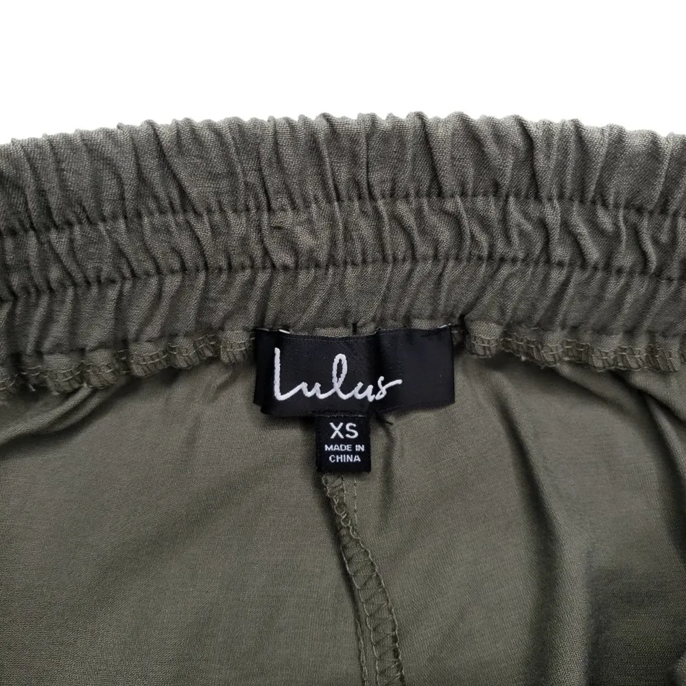 Lulus The Bottom Line Olive Green Cargo Joggers - Image 7