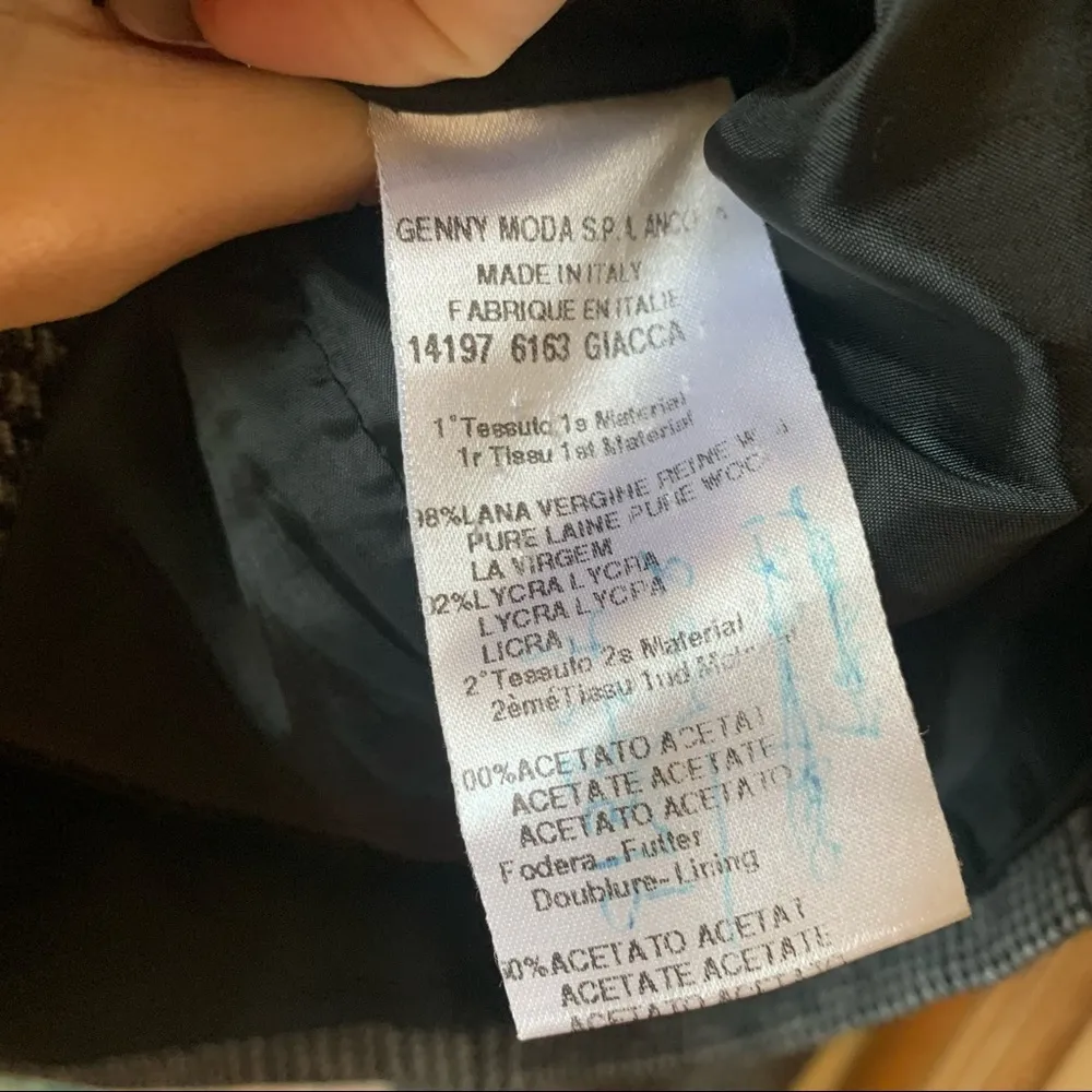 Byblos wool gray black jacket size 44 M BD Size M - Image 3