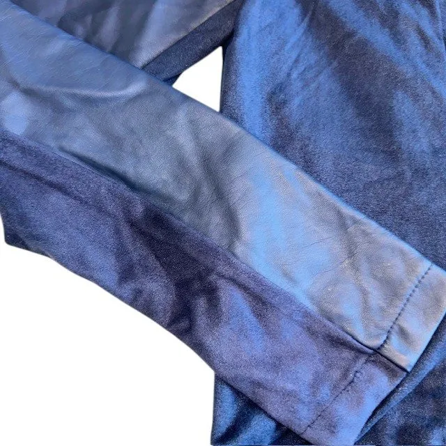 NWT‎ Romeo & Juliet Couture Moto Jacket Faux Leather Trim Asymmetrical Blue L - Image 7