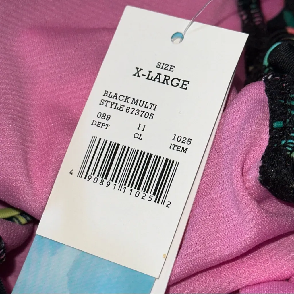 BEACH BETTY NWT Women’s Size XL Black Floral Lace Up Back One Piece Swimsuit - Image 4