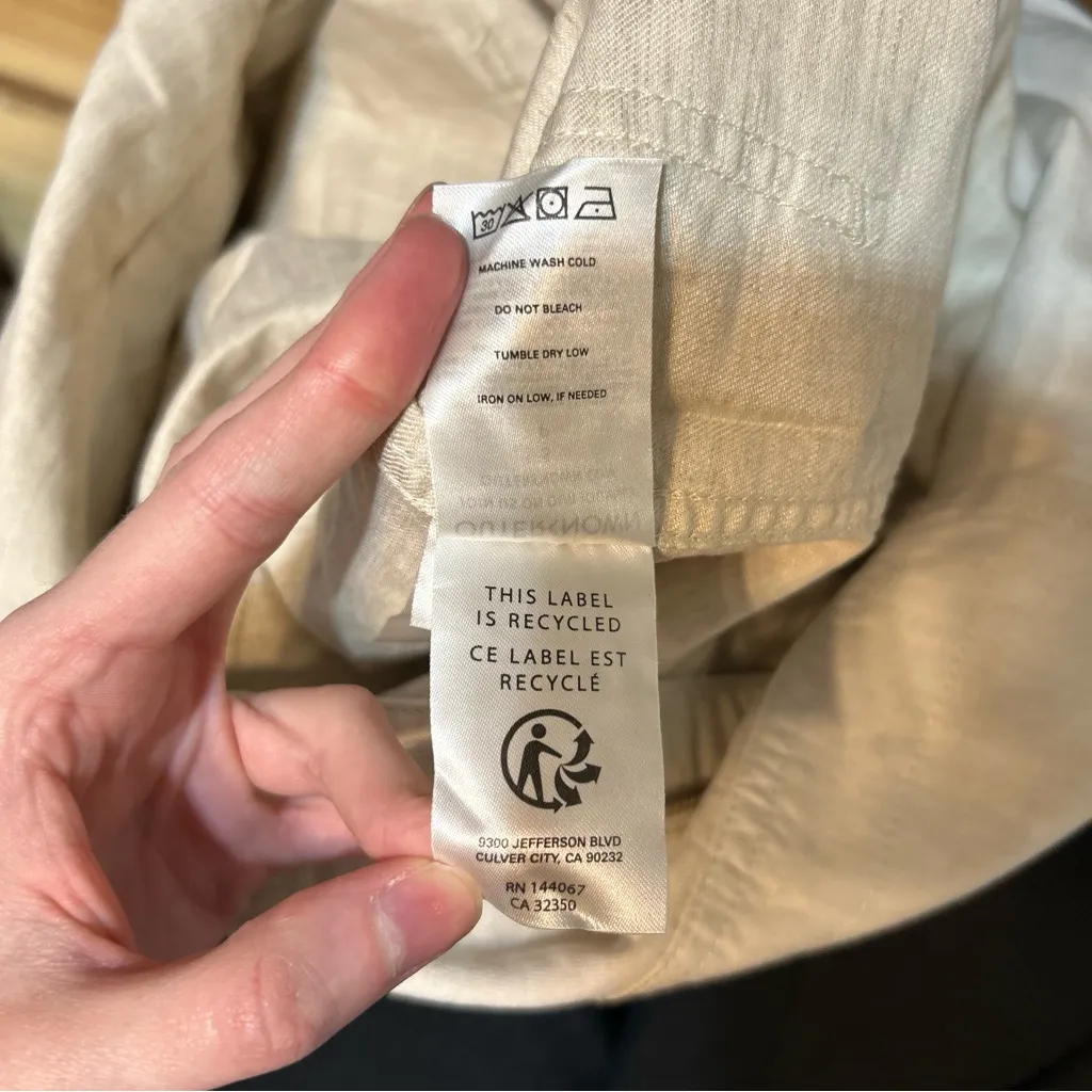 Outerknown Station Suit Shortall Romper Organic Cotton Linen in Natural Small - Image 10