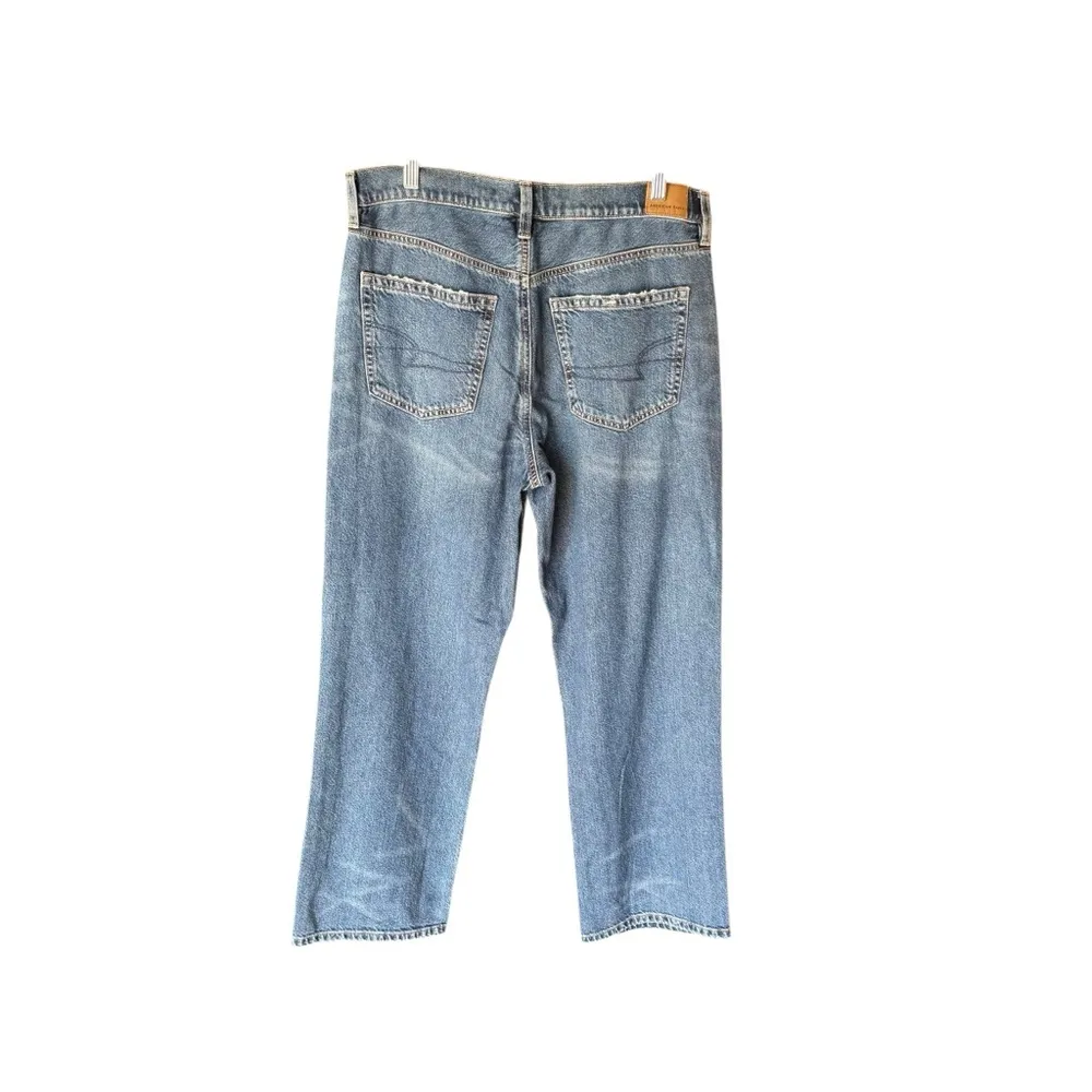 American Eagle - Low-Rise Baggy Y2K Blue Jeans Sz 10 S - Image 4