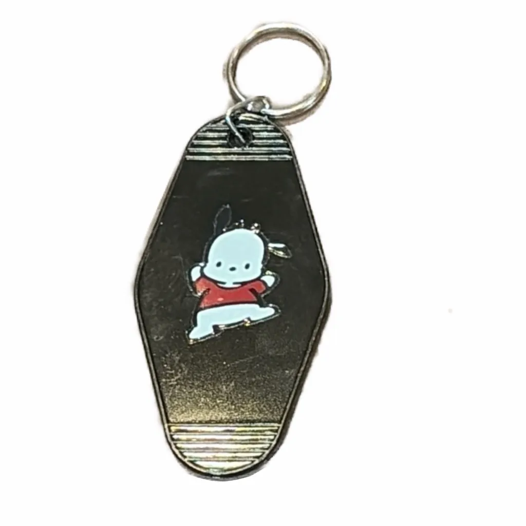 Custom-made Retro Motel-Style Keychain – Pochacco Design - Image 3