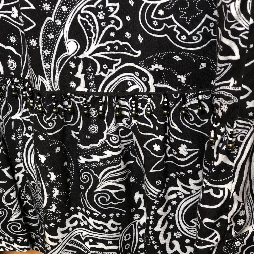 Kim Rogers Large Black & White Beaded Maxi Skirt - Image 5