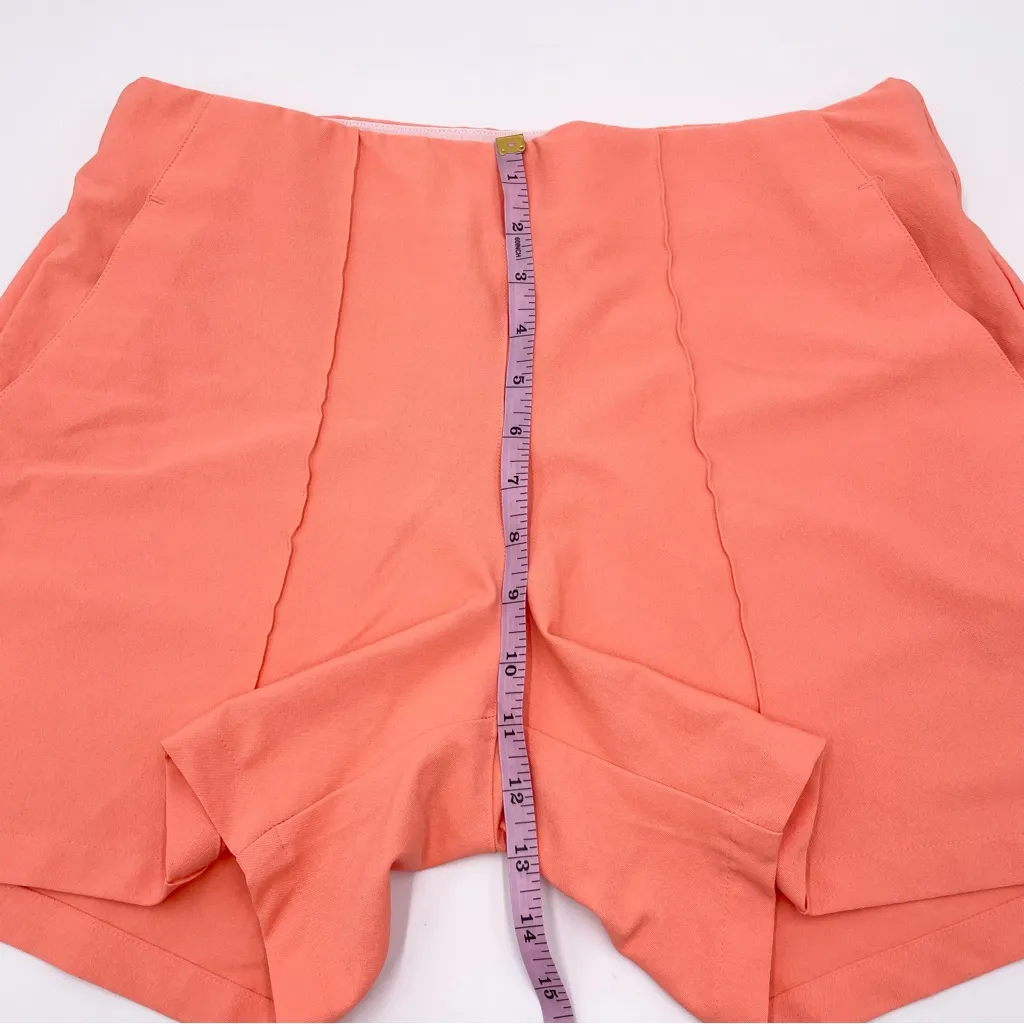 Adidas Ladies Pintuck 5" Pull On Golf Shorts Coral Fusion Size Medium Stretchy - Image 12