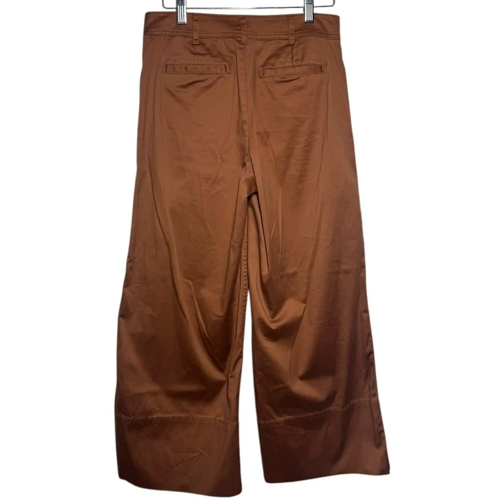 Madewell Langford Crop Wide Leg Pants In Bison Women 26 Style #H2664 Cotton - Image 2