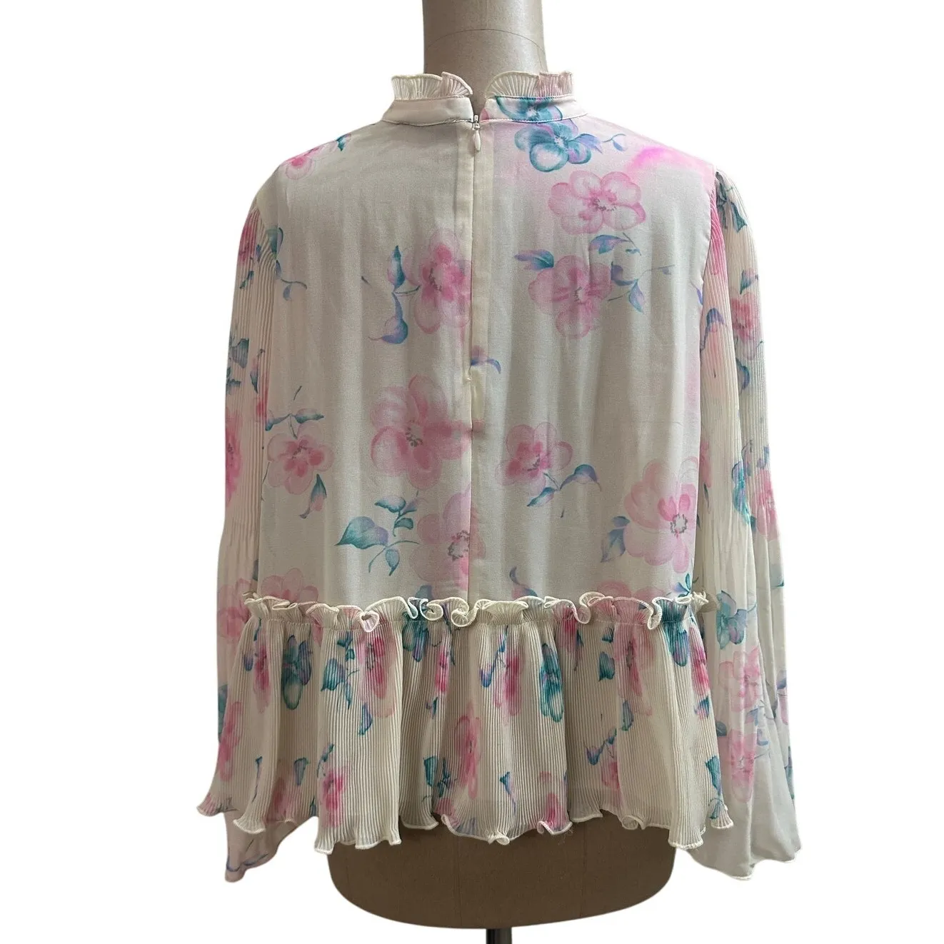 GANNI Pleated Floral Blouse - Image 7