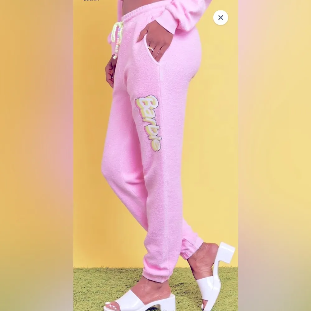 Barbie Graphic Beaded Joggers Pink Size L - Image 2