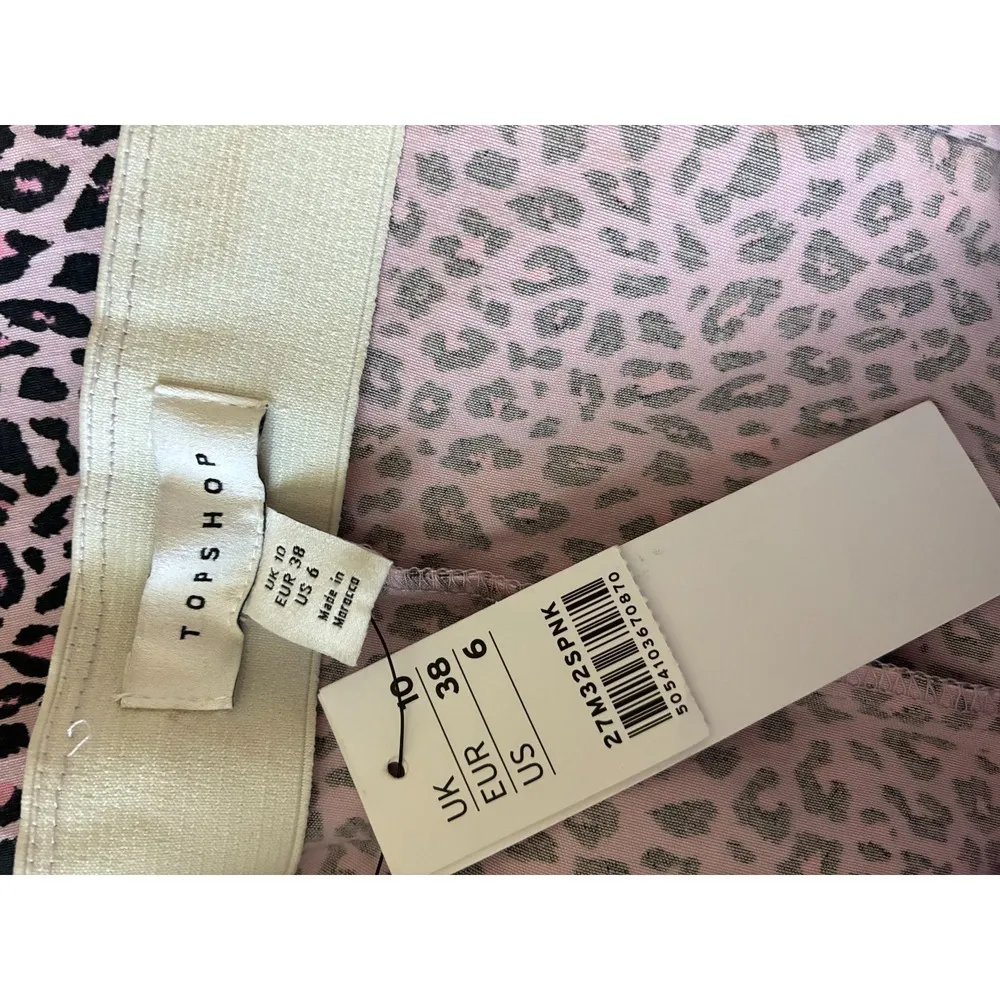 TOPSHOP Skirt Size 6 Pink Leopard Print Mini Stretch Barbiecore Casual  NWT (H2) - Image 7