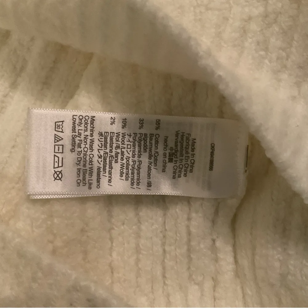 NWT Madewell Ribbed Cotton-Blend Sweater M box cut slice flower embroidery incl - Image 9